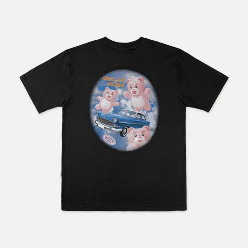 엠블러X벨리곰 남여공용 DREAM 오버핏 반팔 티셔츠 BS208 (블랙)