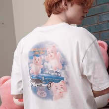 엠블러X벨리곰 남여공용 DREAM 오버핏 반팔 티셔츠 BS208 (화이트)