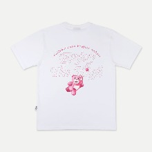 엠블러X벨리곰 남여공용 [16수] Tennis Belly 오버핏 반팔 티셔츠 BS201 (화이트)