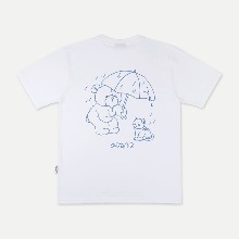 엠블러 남여공용 [16수] Rainy Day 오버핏 반팔 티셔츠 AS1017 (화이트)