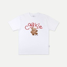 엠블러 남여공용 [16수] COOKIE 오버핏 반팔 티셔츠 AS1002 (화이트)
